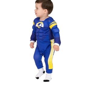 Los Angeles Rams NFL licensed Super Hero muscle suit infant 12 month costume.